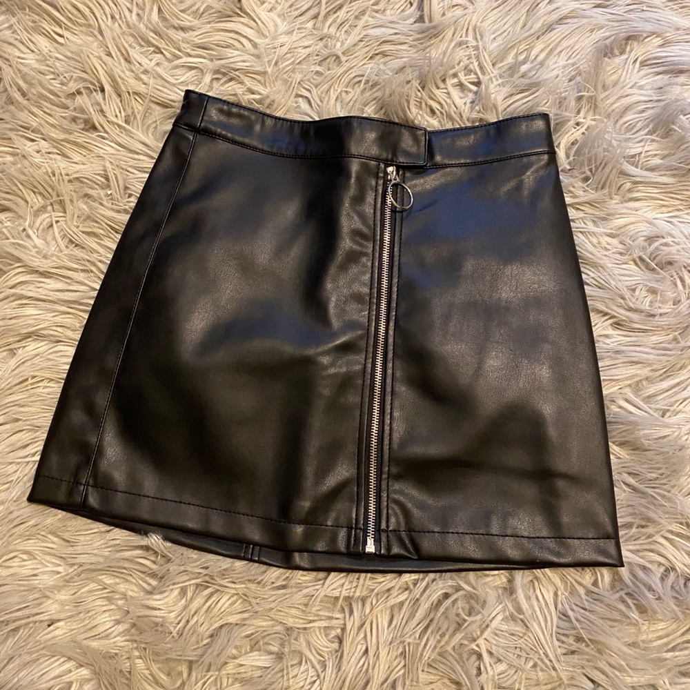 Faux Leather Skirt
